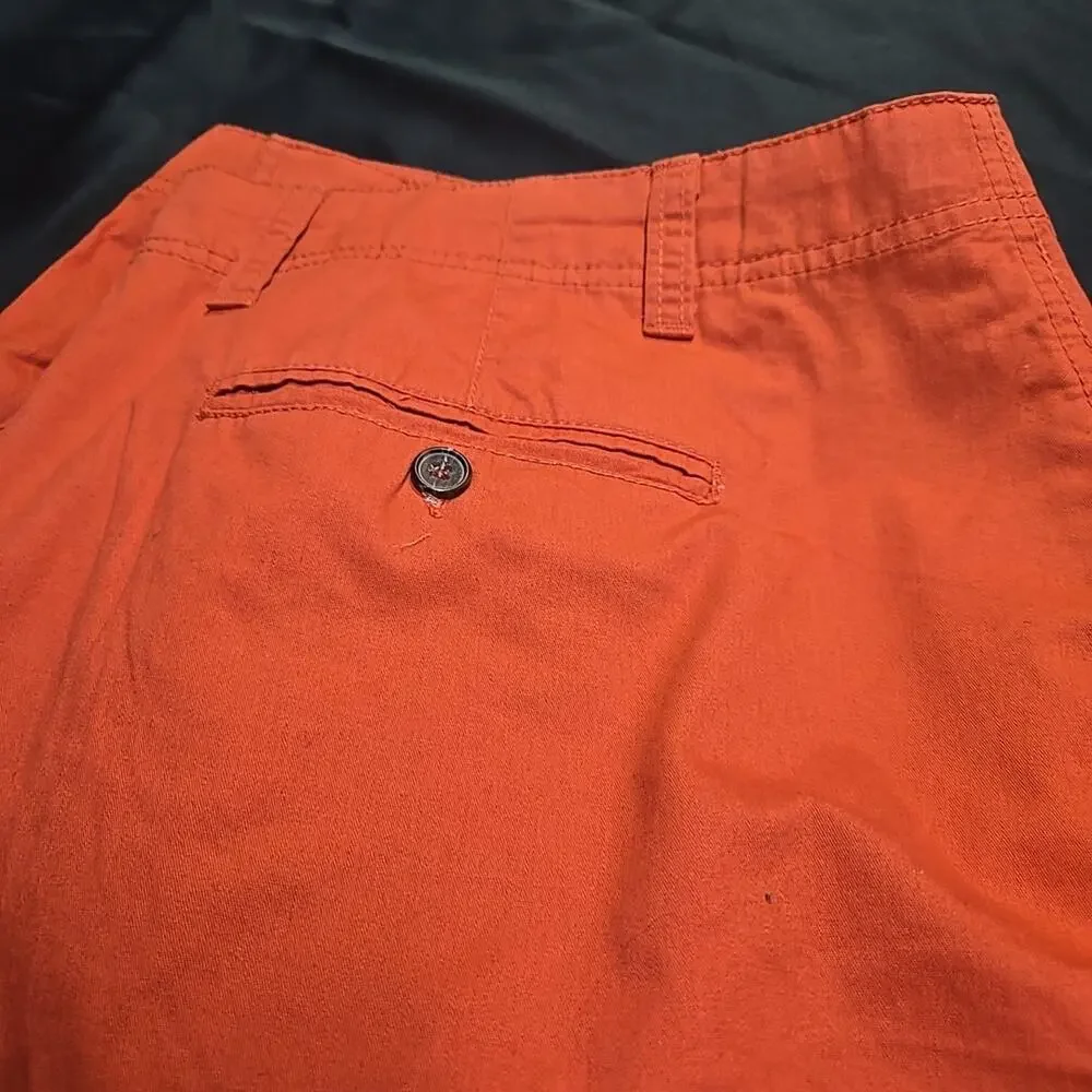 Haggar Men's Chino Shorts Sz 44W Apricot Cotton Twill Pockets NWT